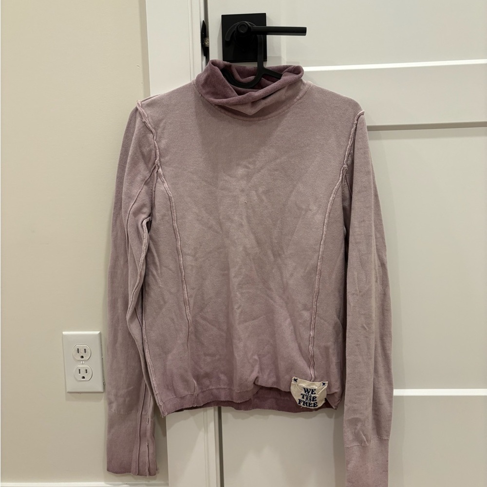 We The Free Lavender Cowl Neck Sweater - Picture 1 of 7